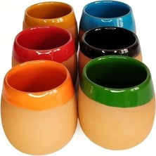 Toprak Kahve Yanı Su Bardağı 6'lı Suluk