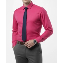 Drytech Slim Fit Su Itici Leke Tutmaz Erkek Gömlek Kırmızı T14346