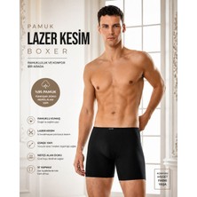 Berrak Erkek Pamuklu Lazer Kesim Boxer – Iz Yapmaz, Nefes Alan Premium Konfor