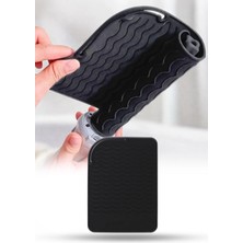 Omilife Silikon Isıya Dayanıklı Kaymaz Mat Saç Düzleştirici Maşa Altlığı Çok Amaçlı 20 cm