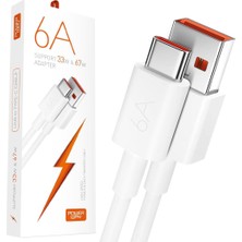 Dora Shopping Type-C Usb-A, Pd, 67 Watt, 6 Amper, 1 Metre, Şarj Data Kablosu, M6, ,