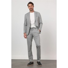 İmza Kendinden Desenli Mono Yaka 6 Drop Slim Fit Takım Elbise 1001260166