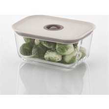 Dora Shopping Clik Bej Dikdörtgen Saklama Kabı 800 ml