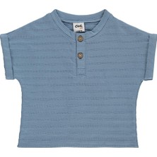 Civil Baby Jakarlı 6-18 Ay Tişört - Mavi