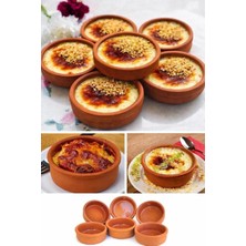 6 Adet Sütlaç Çömlek Kase Güveç Seti Fırın Kase Güveç Kabı Sufle Kabı Güveç (Sütlaçlık)