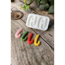 Dora Shopping Baston Şeker Mini Dörtlü Mum Kalıbı (Silikon)