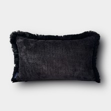 Lidoma Home "noir" Püsküllü Kırlent Kılıfı - 30X50 - Gümüş