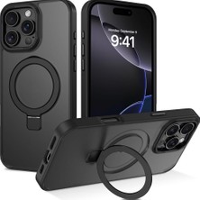 Dora Shopping iPhone 16 ile Uyumlu Kılıfı Manyetik Halka Standlı Magsafe ile Uyumlu, Tam Gövde Koruyucu Kılıf Ince