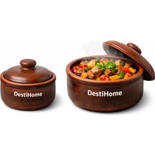 Doğal Toprak Güveç Küçük ve Orta Boy – 2'li Set