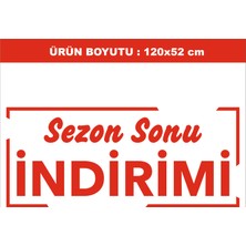 İmaj Reklam Mağaza Vitrini Için Sezon Sonu Indirim Yazısı 120X52 cm