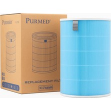 Dora Shopping Xiaomi Purifier H Uyumlu H13 + Aktif Karbon | Rfıd Çipli | Mavi Renk | Yüksek Verimli 3 Katmanlı Fil