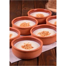 6'lı Toprak Güveç Kiremit Güveç Sütlaç Tabağı El Yapımı Kase