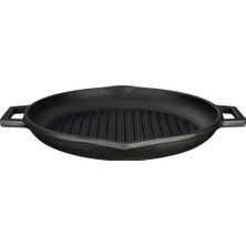 Dora Shopping Döküm Yuvarlak Izgara Tava, Metal Kulplu, 26 Cm,