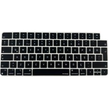 Dora Shopping Keyboard 3 ile Uyumlu Klavye Koruyucu A2449 A2450 A3118 A3203, Touch Id Uyumlu, Silikon 0.3 mm Ultra