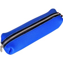 Dora Shopping Modica® Lana- Hakiki Deri Kalemlik | Makyaj Çantası | Öğrenci Kalem Kutusu (Mavi)