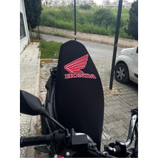 Vizyontek Honda Pcx, Dio, Activa, Sh, Xadv Motosiklet Sele Kılıfı Siyah Renk (Konturlu Baskı)