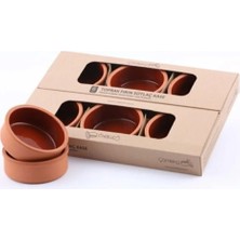 6'lı Içi Sırlı Toprak Sütlaç Güveci