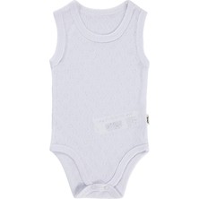 Civil Baby Jakarlı 3-36 Ay Çıtçıtlı Badi - Beyaz