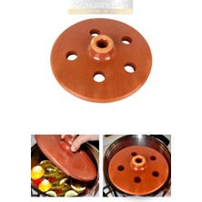 Küçük Boy 18 cm Toprak Kiremit Dolma Sarma Taşı Kapağı Kiremit Dolma Taşı Yaprak Sarma Taşı