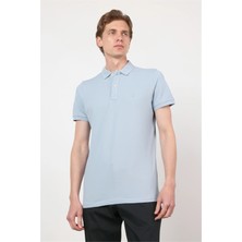 İmza Yeşil Polo Yaka Kısa Kol Cepsiz Slim Fit Pamuklu Tişört 1011260154