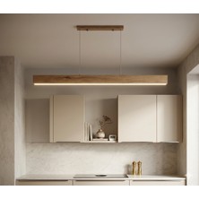 Trend LED Aydınlatma Ahşap Desenli Avize, Lineer LED Aydınlatma 3000K Gün Işığı 120CM