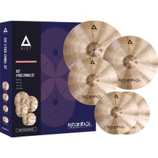 İstanbul Agop Istanbul Agop Xıst Zil Seti 4 Parça Naturel Cymbal Set 14HH+16CR+18CR+20RIDE+ÇANTA
