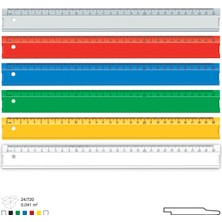 Ark 30 cm Şeffaf ve Opak Renkli Plastik Cetvel
