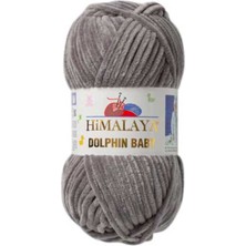 Himalaya Dolphin Baby Gri El Örgü İpliği 100 gr Kadifemsi Doku Kalın Polyester