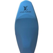 Vizyontek Desenli Bebe Mavisi Mini ve Midi Motosiklet Sele Kılıfı Siyah Baskılı Orijinal Scuba Kumaş