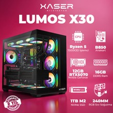 Xaser Lumos X30 Ryzen 5 7500X3D 16GB Ddr5 Ram 1tb M.2 Nvme SSD 12GB RTX5070 Masaüstü Oyuncu Bilgisayarı