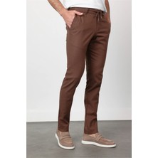 İmza Yan Cep Keten Slim Fit Keten Karışımlı Jogger Pantolon 1003260169