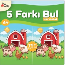 Playever 5 Farkı Bul - Hayvanlar, Dikkat ve Görsel Algı Etkinlik Kitabı