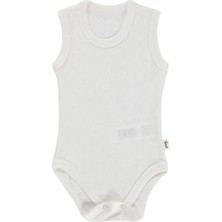 Civil Baby Jakarlı 3-36 Ay Çıtçıtlı Badi - Beyaz