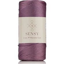 Sensy Premium Polyester Makrome İpi 2 mm Mürdüm Renkli %100 PoliPropilen Özellikli 200 gr
