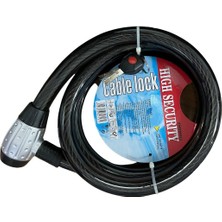 Motobros Çelik Güçlendirilmiş Halat Zincir Kilit 25x200 2 Metre Siyah Renkli Aşınmaya Dayanıklı