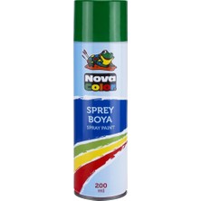 Nova Color 200 ml Yeşil Sprey Boya Tam Dolum Kolay Uygulama Özelliği ile Metal ve Ahşap İçin
