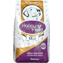 Happy Feet Happy Feed Somon Balıklı Yetişkin Köpek Maması 15 kg Yeme Garantili Ekonomik Besin