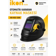 Ikon Tools Otomatik Kararan Kaynak Maskesi Ayarlanabilir Kaynakçı Maskesi Tıg Mıg Mma Uyumlu