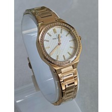 My Polo Time Çelik Kordonlu, Altın Sarısı, Çerçevesi Taşlı, 3 Atm Su Geçirmez, 2 Yıl Garantili Kadın Kol Saati