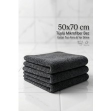 Sihirli Mop Yer Temizleme Bezi Yüksek Emiş Gücü Toz Kıl Tüy Toplar %100 Mikrofiber 50X80CM (3 Lü)
