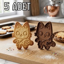 Ulu Pazarlama 5li Sevimli Kahraman Kedi Kurabiye Kalıbı Oyun Hamuru Kalıbı 6 5 cm