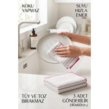 Sihirli Mop Bulaşık Kurulama Bezi Koku Yapmaz Leke Bırakmaz Yüksek Emiş Güçlü 40 x 60 cm 3'lü