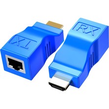 Dora Shopping HDMI Uzatıcı, Dds-Dudes HDMI - RJ45 Ethernet Ağ Kabloları Uzatma Dönüştürücü Tekrarlayıcı, CAT5E Cat