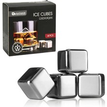 Dora Shopping 4’lü Paslanmaz Viski Taşı Sulandırmadan Soğutma Buz Küpleri