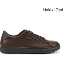 Gönderi(r) Kadın Kahve Antik  Bağcıklı Termo Taban Hakiki Deri Sneaker