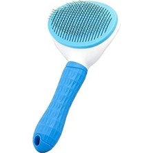 Dora Shopping Lüks Otomatik Temizlenen Tuşlu Evcil Hayvan Fırçası Tüy Toplayıcı Tarak Mavi