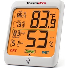 ThermoPro TP53 İç Mekan Dijital Sıcaklık ve Nem Ölçer Özellikli Termometre