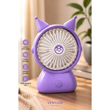 Ventoze 2 Kademeli Şarjlı Masa Üstü ve El Fanı Taşınabilir Sessiz Mini Vantilatör USB Girişli