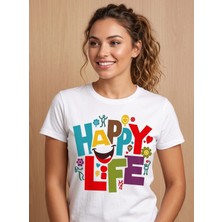 Durak Reklam Be Happy Ütü ile Uygulanabilen Dtf Tekstil Baskı