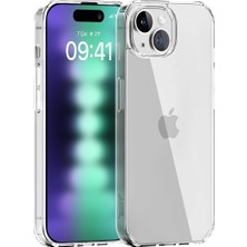 Dora Shopping iPhone 15 (6.7") Hybrid Darbe Emici Tpu + Pc Şeffaf Kılıf (Crystal )